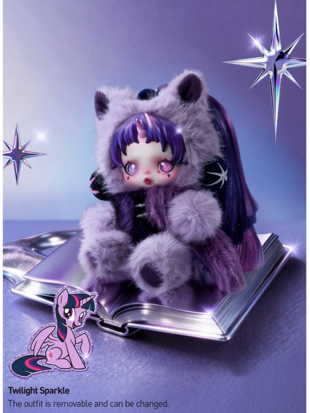 Skullpanda My Little Pony Plush Doll Pendant - Twilight Sparkle